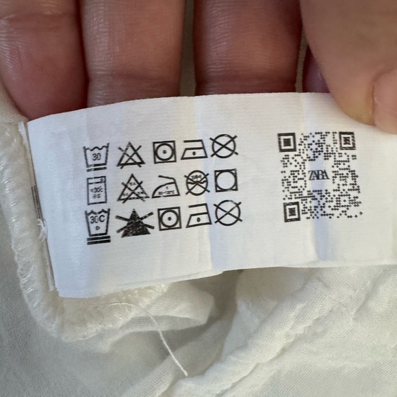 Zara NWT 100% Cotton Peter Pan Embroidered Collar Pleated Balletcore Dress - Picture 6 of 8